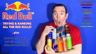 Trying All the Red Bulls! Tasting and Ranking every single Red Bull currently available!!!