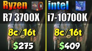 Intel i7-10700K vs. Ryzen 7 3700X | Test in 8 Games