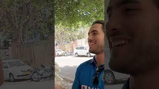 Luke Damant negotiates with street barber in India  #shorts