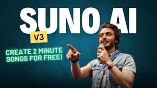 Create Songs For Free With Suno AI V3 - AI Music Generator - Tutorial