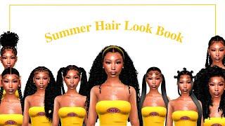 URBAN SUMMER HAIR LOOKBOOK CC FOLDER!  | Sims 4 CC Clothes | Sims 4 CC | Sims 4 Clothes