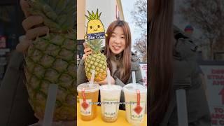 Trying Chicha San Chen’s NEW Pineapple Series  #bayarea #boba #foodie