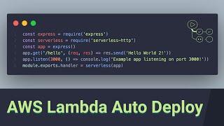 AWS Lambda CICD Pipeline using GitHub Actions | Auto Deploy Express App To AWS Lambda | NodeJS