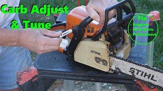 How to Adjust & Tune a Chainsaw Carburetor (Fixes Bogging | Hard Starting | Poor Performance)