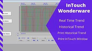 InTouch Real Time Trends - Historical Trends - Print Trends - Print Window Tutorial for beginner