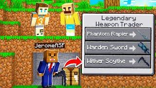 Minecraft Manhunt, But I Can Craft LEGENDARY Weapons!