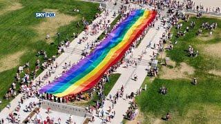 Hundreds of Utahns gathered for the Pride rally to march for LGBTQ+ rights
