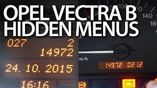 How to enter hidden menu in Opel Vectra B (instrument cluster MID display Vauxhall)