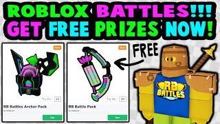 ROBLOX BATTLES FREE PRIZES GET NOW! Battle Pack & Archer Pack!