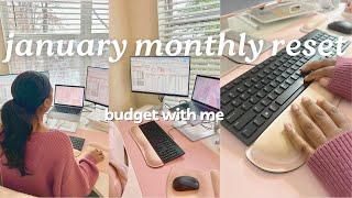 MONTHLY RESET | JANUARY 2025 BUDGET | Budget With Me | How to Budget for Beginners | MONETS MONEY