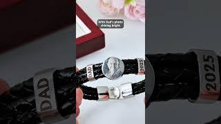 Keep your memories close with this custom bracelet #gifts #giftideas #braidedbracelet #dadlove