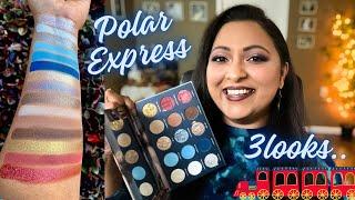 NEW NOMAD COSMETICS POLAR EXPRESS EYESHADOW PALETTE | REVIEW & 3 LOOKS | SMITHY SONY