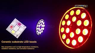 SHEHDS New Version Big Aluminum alloy LED 18x18W RGBWA UV 6in1 PAR Light For DJ Projector