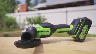 Аккумуляторная УШМ Greenworks  GD24AG