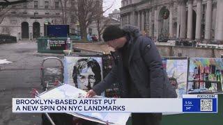 Street artists bring unique art to NYC sidewalks for holiday season