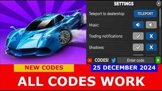 *NEW CODES* [PAGANI!] Car Dealership Tycoon ROBLOX | DECEMBER 25, 2024