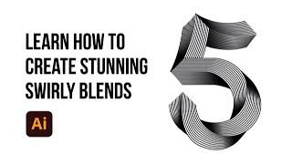 Learn how to create a STUNNING swirly BLEND logo | Typefool Adobe illustrator tutorial