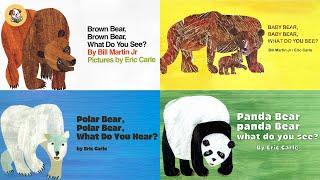 Brown Bear, Polar Bear, Panda Bear and Baby Bear, What Do You See/Hear? | Animated Read aloud Books