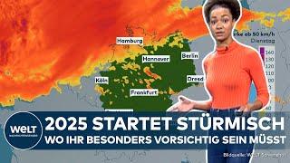 STURM ÜBER DEUTSCHLAND: Wetterwechsel zum Jahreswechsel! Orkanböen dominieren das neue Jahr