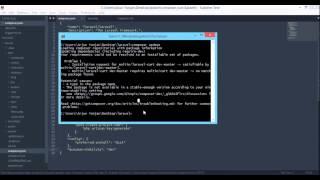 laravel 4 moltin package composer update stable version problem error fix