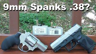 9mm Spanks .38 Special? Underwood 9mm+P JHP VS .38 Special+P LHP - Short Barrel Ballistic Test