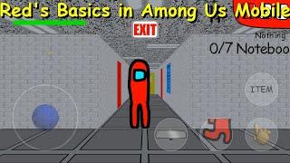 Red's Basics in Among Us Android (Baldi's Basics Mod)