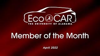 UA EcoCAR Member of the Month - April 2022 - TiYana Young