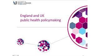 England and UK public health policymaking