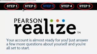 Pearson Realize: Creating a new account