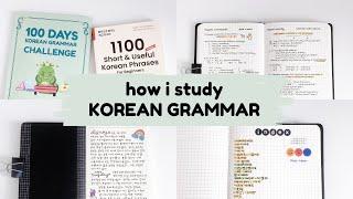 how i study korean grammar + resources | self-study korean