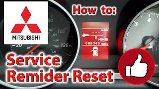 Mitsubishi Service Reminder Reset