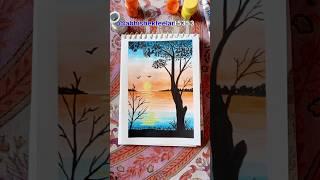Poster colour scenery painting ️️ by #Abhishek Feel Art #shorts #Art #Painting