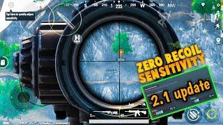 2.1 UPDATE ZERO RECOIL SENSITIVITY SETTING || BGMI AND PUBG SENSITIVITY SETTING | NEW UPDATE IN BGMI