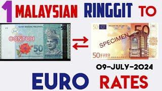 1 EURO TO MALAYSIAN RINGGIT EXCHANGE RATES TODAY 09 July 2024