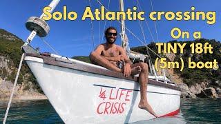 SOLO Atlantic Crossing on a TINY 18ft(5m) sailboat - Full tour and interview - Sailing on a budget