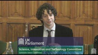 Merlin Sheldrake talks about fungi to the UK Parliament Science, Technology & Innovation Committee