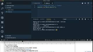 Run JS in Node | with VSCode Terminal (Visual Studio Code)