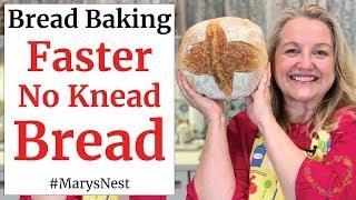 Faster No Knead Bread - Beginner Crusty Artisan Bread Recipe