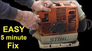 Fixing a Stihl Blower that's Hard to Start...then Runs But Dies - Easy Fix!