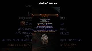 Path of Exile 2 new unique item: Merit of Service. PoE Currency at VHPG. #pathofexile2