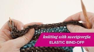 Elastic Bind Off // knitting tutorial by SweetGeorgia