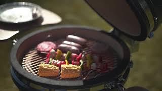 Boss Grill 18" Ceramic Kamado Style Egg BBQ, Grill & Smoker