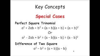 Algebra 2 Factoring Special Cases