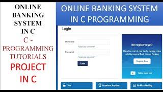 C PROGRAMMING PROJECT || ONLINE BANKING SYSTEM IN C PROGRAMMING