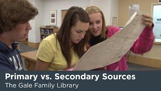 Primary vs. Secondary Sources