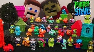 Zomlings In the Town Zombie Surprise Blind Bag Mini Action Figures Monster Unboxing! Puppet Steve