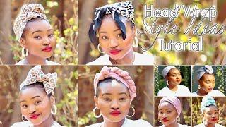 8 EASY HEAD SCARF / HEAD WRAP STYLES | Head Wrap Tutorial | Tsholo Phoka