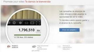 Promocionar mi VIDEO GRATIS en youtube 2018..TESTIMONIOS 100% efectivo