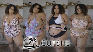 AFFORDABLE PLUS SIZE SWIMWEAR BIKINI HAUL | CUPSHE TRY ON 2023!