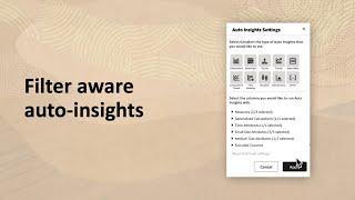 Filter aware auto-insights in Oracle Analytics